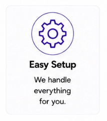 No setup on your part, we handle everyhing for you | Event-Pix
