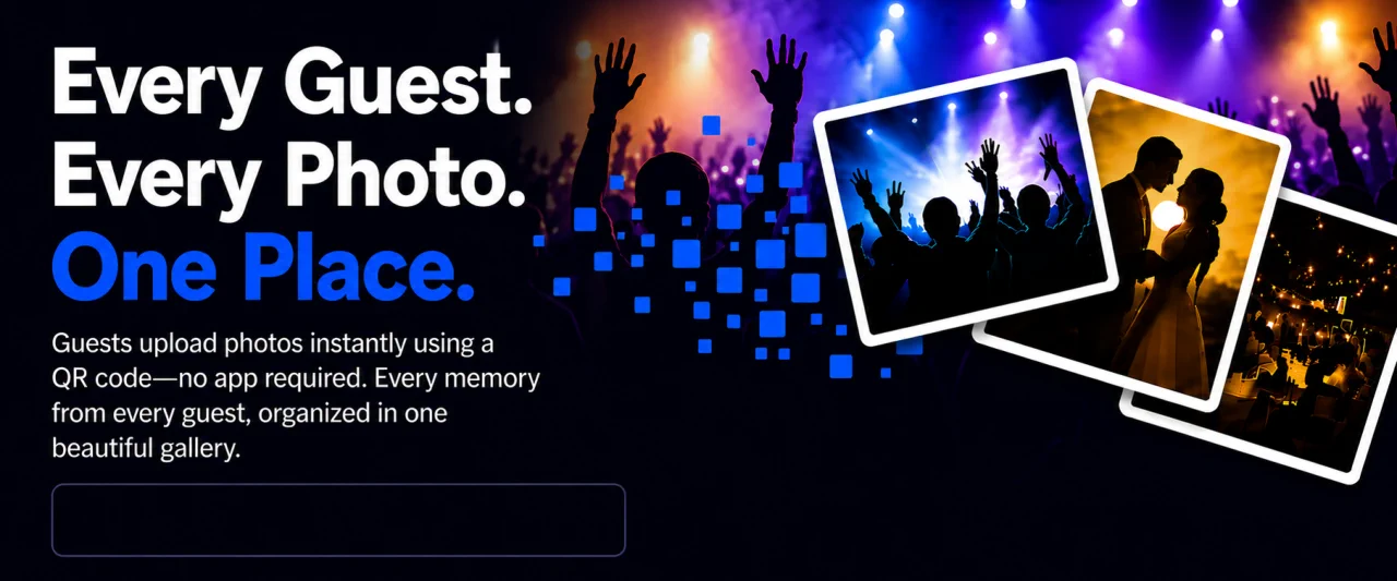 Event-Pix event photo sharing platform that collects photos from every guest into one beautiful gallery