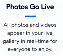 Photos and videos appear in youe gallery in real time.
